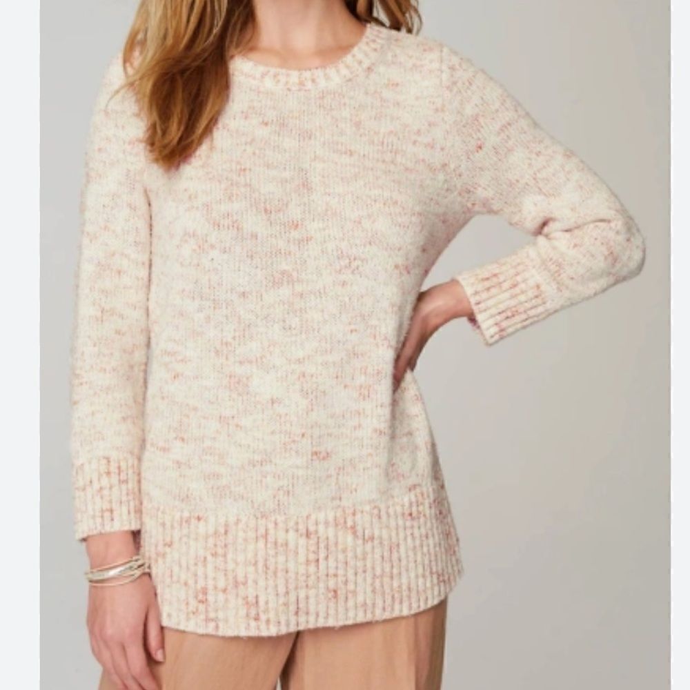 J.jill Soft-textures Pullover Sweater In Cream Multi SWEATER Size M